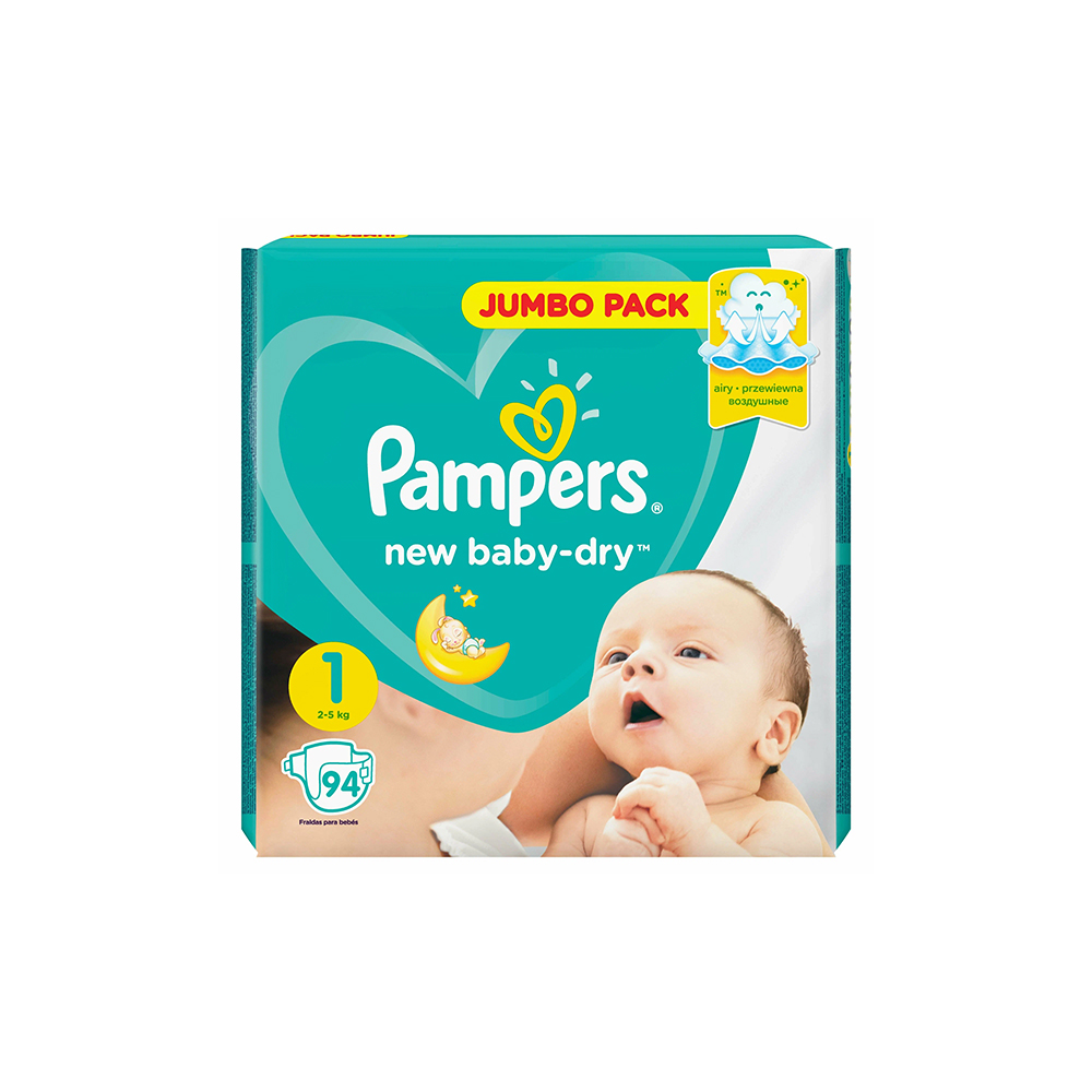 Pampers Baby-Dry, Size 2, Mini, 3-8 kg, Value Pack – Bild 2